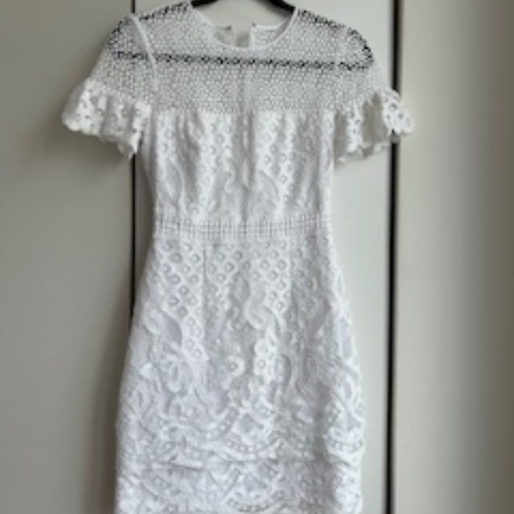 Club Monaco 00 Lace Minidress White